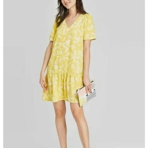 a new day | Dresses | A New Day Pale Green Summer Dress Floral Print And  Ruffle Hem Size Medium | Poshmark